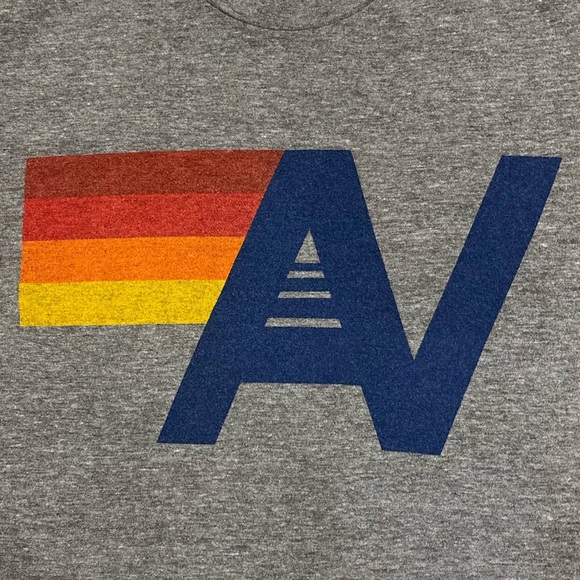 Aviator Nation Women's Logo Tee Size Small In Heather Grey - Picture 3 of 5